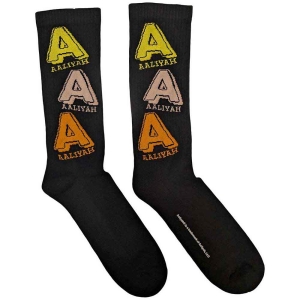 Aaliyah - Tricolor Logo Uni Bl Socks (Eu 40-45) i gruppen MERCHANDISE / Merch / RnB-Soul hos Bengans Skivbutik AB (5536095)