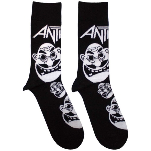 Anthrax - Faces B&W Uni Bl Socks (Eu 40-45) i gruppen MERCHANDISE / Merch / Hårdrock hos Bengans Skivbutik AB (5536101)