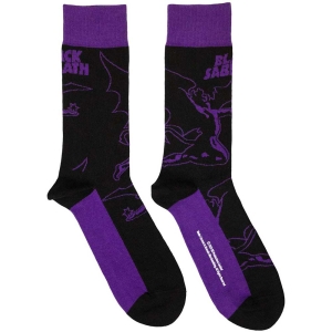 Black Sabbath - Logo & Demon Uni Bl Socks (Eu 40-45) i gruppen MERCHANDISE / Merch / Hårdrock hos Bengans Skivbutik AB (5536107)