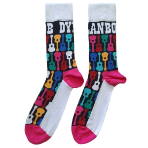 Bob Dylan - Guitar Pattern Uni Bl Socks (Eu 40-45) i gruppen MERCHANDISE / Merch / Pop-Rock hos Bengans Skivbutik AB (5536108)