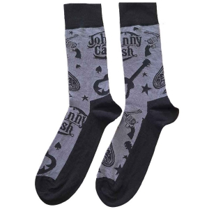 Johnny Cash - Guitars 'N Guns Uni Char Socks (Eu 40-45 i gruppen MERCHANDISE / Strumpor / Country hos Bengans Skivbutik AB (5536131)