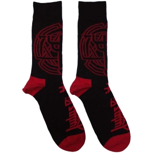 Judas Priest - Trident Emblem Uni Bl Socks (Eu 40-45) i gruppen MERCHANDISE / Merch / Hårdrock hos Bengans Skivbutik AB (5536134)