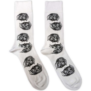 Motorhead - Warpig Repeat Uni Wht Socks (Eu 40-45) i gruppen MERCHANDISE / Merch / Hårdrock hos Bengans Skivbutik AB (5536147)