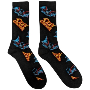 Ozzy Osbourne - Logos & Bats Uni Bl Socks (Eu 40-45) i gruppen MERCHANDISE / Merch / Hårdrock hos Bengans Skivbutik AB (5536166)