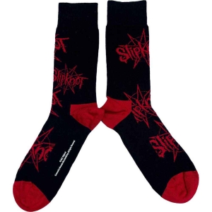 Slipknot - Logo & Nonagram Uni Bl Socks (Eu 40-45) i gruppen MERCHANDISE / Merch / Hårdrock hos Bengans Skivbutik AB (5536203)