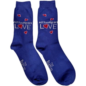 The Beatles - All You Need.. Uni Blue Socks (Eu 40-45) i gruppen MERCHANDISE / Merch / Pop-Rock hos Bengans Skivbutik AB (5536208)