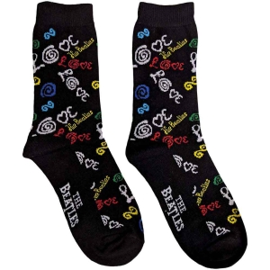 The Beatles - Love Uni Drk Blue Socks (Eu 40-45) i gruppen MERCHANDISE / Merch / Pop-Rock hos Bengans Skivbutik AB (5536220)