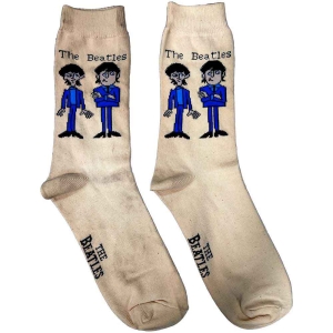 The Beatles - Cartoon Uni Cream Socks (Eu 40-45) i gruppen MERCHANDISE / Merch / Pop-Rock hos Bengans Skivbutik AB (5536223)