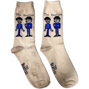 The Beatles - Cartoon Uni Cream Socks (Eu 40-45) i gruppen MERCHANDISE / Merch / Pop-Rock hos Bengans Skivbutik AB (5536223)