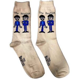 The Beatles - Cartoon Lady Cream Socks (Eu 37-41) i gruppen MERCHANDISE / Merch / Pop-Rock hos Bengans Skivbutik AB (5536224)