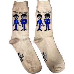 The Beatles - Cartoon Lady Cream Socks (Eu 37-41) i gruppen MERCHANDISE / Merch / Pop-Rock hos Bengans Skivbutik AB (5536224)