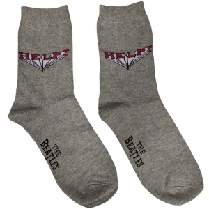 The Beatles - Help! Lady Grey Socks (Eu 37-41) i gruppen MERCHANDISE / Merch / Pop-Rock hos Bengans Skivbutik AB (5536231)