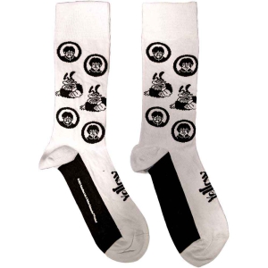 The Beatles - Band & Meanies Wht Socks (Eu 40-45) i gruppen MERCHANDISE / Merch / Pop-Rock hos Bengans Skivbutik AB (5536249)