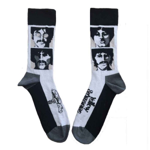 The Beatles - Sea Of..Faces Mono Wht Socks  (Eu 40-45 i gruppen MERCHANDISE / Merch / Pop-Rock hos Bengans Skivbutik AB (5536251)