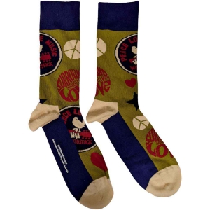 Woodstock - Peace-Love-Mu.. Green Socks (Eu 40-45) i gruppen MERCHANDISE / Merch / Pop-Rock hos Bengans Skivbutik AB (5536260)