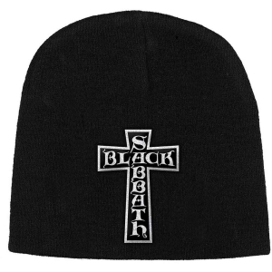 Black Sabbath - Cross Logo Beanie H i gruppen MERCHANDISE hos Bengans Skivbutik AB (5536362)