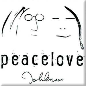 John Lennon - Peacelove Black On White Magnet i gruppen MERCHANDISE hos Bengans Skivbutik AB (5536654)