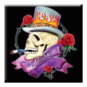 Poison - Skull Logo Magnet i gruppen MERCHANDISE hos Bengans Skivbutik AB (5536677)