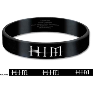 Him - Logo & Heartagram Gum Wristband i gruppen MERCHANDISE hos Bengans Skivbutik AB (5536782)