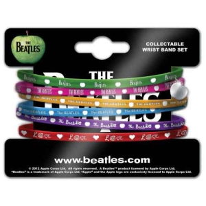 The Beatles - Apple Charm Set Gum Wristband i gruppen MERCHANDISE hos Bengans Skivbutik AB (5536806)
