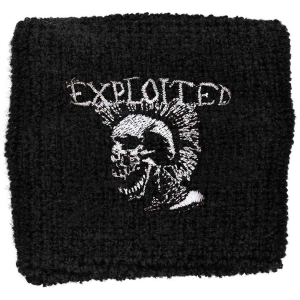 The Exploited - Mohican Skull Embroidered Wristba i gruppen MERCHANDISE hos Bengans Skivbutik AB (5536850)