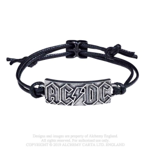 Ac/Dc - Lightning Logo Rope Bracelet i gruppen MERCHANDISE hos Bengans Skivbutik AB (5536859)