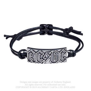 Ac/Dc - Lightning Logo Rope Bracelet i gruppen MERCH / Minsishops-merch / Ac/Dc hos Bengans Skivbutik AB (5536859)