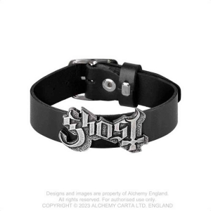 Ghost - Logo Leather Wriststrap i gruppen MERCHANDISE / Merch / Hårdrock hos Bengans Skivbutik AB (5536877)