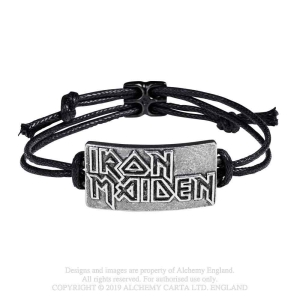 Iron Maiden - Logo Rope Bracel i gruppen MERCHANDISE / Merch / Hårdrock hos Bengans Skivbutik AB (5536881)