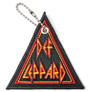 Def Leppard - Tri Logo Woven Patch Keychain i gruppen MERCHANDISE hos Bengans Skivbutik AB (5536947)