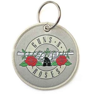 Guns N Roses - Silver Circle Logo Printed Patch Keychai i gruppen MERCHANDISE hos Bengans Skivbutik AB (5536948)