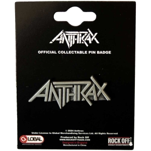 Anthrax - Logo Pin Badge i gruppen VI TIPSAR / Nyinkommet Merch / Juni hos Bengans Skivbutik AB (5536992)