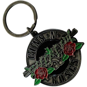 Guns N Roses - Silver Circle Logo Keychain i gruppen MERCHANDISE / Merch / Hårdrock hos Bengans Skivbutik AB (5537034)