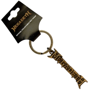 Megadeth - Gold Logo V2 Keychain i gruppen MERCHANDISE / Nyckelring / Hårdrock hos Bengans Skivbutik AB (5537053)