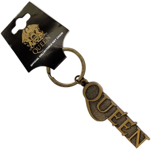 Queen - Gold Logo Keychain i gruppen VI TIPSAR / Nyinkommet Merch / Juni hos Bengans Skivbutik AB (5537086)