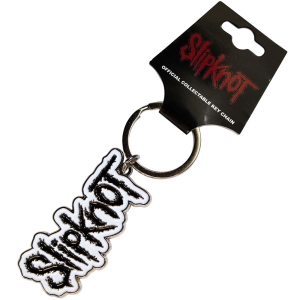 Slipknot - Black Logo White Border Keychain i gruppen MERCHANDISE / Nyckelring / Hårdrock hos Bengans Skivbutik AB (5537097)