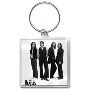 The Beatles - White Iconic Image Photo Print Keycha i gruppen MERCHANDISE hos Bengans Skivbutik AB (5537116)