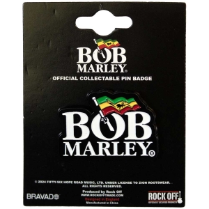 Bob Marley - Logo Pin Badge i gruppen VI TIPSAR / Nyinkommet Merch / Juni hos Bengans Skivbutik AB (5537280)