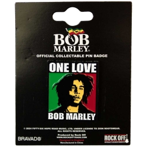 Bob Marley - One Love Pin Badge  i gruppen VI TIPSAR / Nyinkommet Merch / Juni hos Bengans Skivbutik AB (5537281)