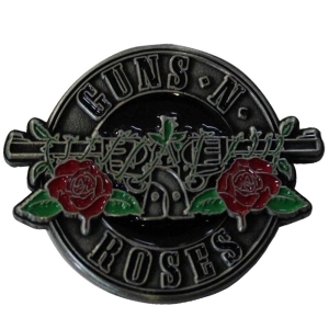 Guns N Roses - Silver Circle Logo Pin Badge i gruppen MERCHANDISE / Merch / Hårdrock hos Bengans Skivbutik AB (5537311)