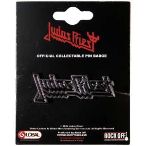 Judas Priest - Logo Pin Badge i gruppen VI TIPSAR / Nyinkommet Merch / Juni hos Bengans Skivbutik AB (5537329)