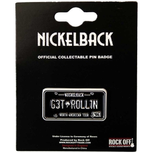 Nickelback - License Plate Pin Badge i gruppen VI TIPSAR / Nyinkommet Merch / Juni hos Bengans Skivbutik AB (5537370)