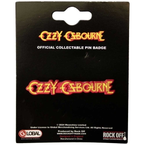 Ozzy Osbourne - Logo Pin Badge i gruppen MERCHANDISE / Pin-Button Badge / Hårdrock hos Bengans Skivbutik AB (5537378)