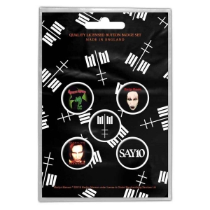 Marilyn Manson - Cross Logo Retail Packed Button Badge i gruppen MERCHANDISE hos Bengans Skivbutik AB (5537469)