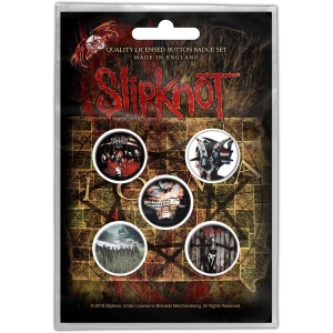 Slipknot - Albums Button Badge Pack i gruppen MERCHANDISE hos Bengans Skivbutik AB (5537480)