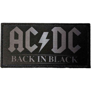 Ac/Dc - Back In Black Printed Patch i gruppen MERCHANDISE hos Bengans Skivbutik AB (5537669)