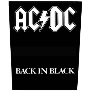 Ac/Dc - Back In Black Back Patch i gruppen MERCHANDISE hos Bengans Skivbutik AB (5537670)
