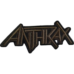 Anthrax - Brown Logo Woven Patch i gruppen MERCHANDISE hos Bengans Skivbutik AB (5537713)