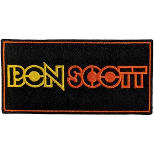 Bon Scott - Logo Woven Patch i gruppen MERCHANDISE hos Bengans Skivbutik AB (5537774)
