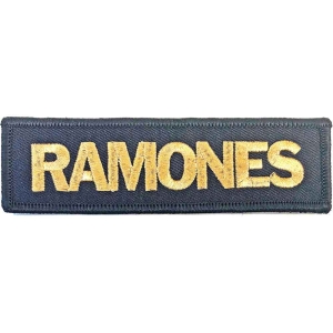 Ramones - Gold Logo Woven Patch i gruppen MERCHANDISE hos Bengans Skivbutik AB (5538331)